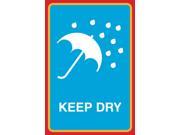 Keep Dry Print Rain Umbrella Picture Large 12 x 18 Business Office Window Sign Aluminum Metal