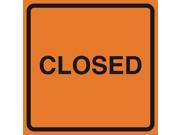 2 Pack Aluminum Closed Orange Construction Work Zone Area Job Site Notice Caution Road Street Signs Commercial Metal