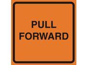 6 Pack Pull Forward Orange Construction Work Zone Area Job Site Notice Caution Road Street Signs Commercial Plastic