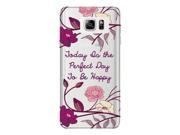 Motivational Today Is The Perfect Day To Be Happy Quote Floral Watercolor Flowers Phone Case Clear For Samsung Note