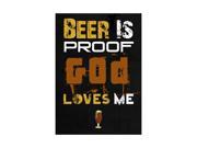 Beer Is Proof God Loves Me Print Foaming Beer Mug Picture Fun Drinking Humor Bar Sign
