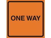 4 Pack One Way Orange Construction Work Zone Area Job Site Notice Caution Road Street Signs Commercial Plastic 12x12