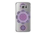 Mandala Design Circle Pattern Purple Geometric Fashion Clear Phone Case For Samsung Galaxy S7 Back Cover