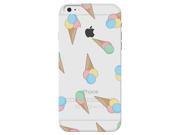 Scoop Ice Cream Cone Colorful Drawing On Clear Phone Case For Apple iPhone 5c Phone Back Cover