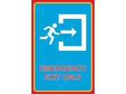 Emergency Exit Only Print Running Man Right Arrow Picture Business Office Safety Sign Aluminum Metal