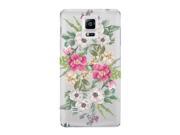 Floral Pattern Flower Print Stylish Cute Clear Phone Case For Samsung Note 5 Back Cover