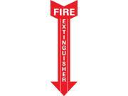 Fire Extinguisher Red Down Arrow Sign Large 12 x 18 Fire Safety Warning Signs Plastic 2 Pack