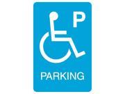 Blue Handicap Symbol Parking Print Large 12 x 18 Car Lot Business Office Sign