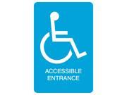 Blue Handicap Symbol Accessible Entrance Print Parking Car Lot Business Office Sign Aluminum Metal