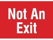 Not An Exit Red Sign 12 x 18 Large Retail Business Door Directional Signs Aluminum Metal Single