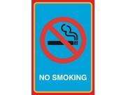 No Smoking Print Picture Large 12 x 18 Business Office Window Parking Lot Sign Aluminum Metal