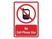 No Cell Phone Use Sign Large Phone 12 x18 Business Signs Aluminum Metal 2 Pack