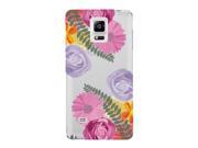 Floral Print Pastel Flower Color Fern Leaf Cute Clear Phone Case For Samsung Note 5 Back Cover