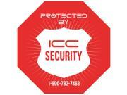Red Burglar Signs Protected by ICC Security Sign? Aluminum Metal