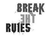 Break The Rules Typography Print Motivational Poster Inspirational Office Art 8x10