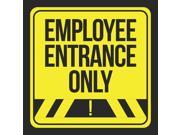 Aluminum Employee Entrance Only Print Black Yellow Street Notice Road Business Office Signs Commercial Metal 12x12 Squ