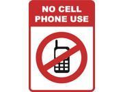 No Cell Phone Use 12 x 18 Inches Sign Aluminum Metal 4 Pack