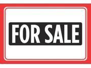 For Sale Print Black Red Signs Sell Window Poster Real Estate Business Office Car Auto Large 12 x 18 Sign Aluminum M