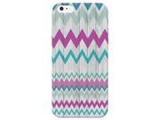 Turqouise Pink Chevron Stripe Pattern Wood Pattern for Apple iPhone 6s Plus Case By iCandy Products