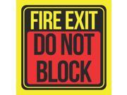 4 Pack Aluminum Fire Exit Do Not Block Safety Notice Office Business Square Signs