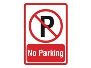 Large No Parking Sign Parking Lot Business Signs 12 x 18 Inch Aluminum Metal 6 Pack