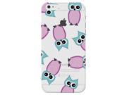 Cute Cartoon Owls Purple Teal Big Eyes On Clear Phone Case For Apple iPhone 6s Phone Back Cover