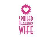 Spoiled Mechanics Wife Cute Pink Heart Cog Wheel Gear Mechanic Poster Print Funny Wall Decal Sign Large 12 x 18 Alum