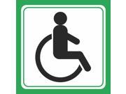 Handicap Disabled Wheelchair Picture Black Green White Public Parking Restaurant School Office Business Signs Commerci