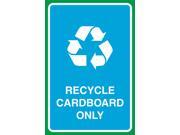 Recycle Cardboard Only Print Recycle Symbol Picture Public Trash Garbage Can Outdoor Sign Aluminum Metal