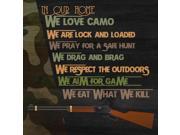 2 Pack Our Home We Love Camo Lock Loaded Pray For A Safe Hunt Drag Brag Respect The Outdoors Hunting Plastic 12x12 Sign
