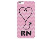 iCandy RN Stethoscope Pink Chevron Phone Case for the iPhone 7 Nurse Back Cover