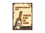 Search And Rescue Beer And Alcohol Drinking Humor Man Cave Home Wall Decoration