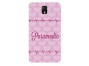 Paramedic Print Pink Heart Beat Pattern Background Design Medical Phone Case for the Samsung Note 3 Medical Pattern
