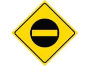 4 Pack Yellow Diamond Caution Do Not Enter Road Notice Sign Commercial Plastic 12x12 Square Sign