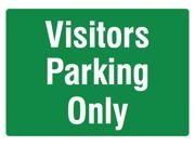 Visitors Parking Only Green Sign Parking Lot Guest Signs Aluminum Metal 6 Pack