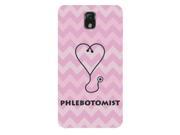 Phlebotomist Pink Chevron Print Stethoscope Heart Design Phone Case for the Samsung Note 3 Medical Pattern Cases