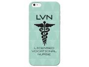 LVN Licensed Vocational Nurse Green Background Medical Wing Snake Symbol Picture Phone Case for the Apple Iphone 5 5