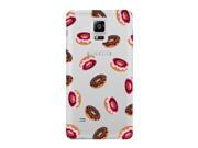 Donuts Frosted Chocolate Sprinkled Print On Clear Phone Case For Samsung Note 5 Back Cover