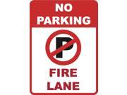 No Parking Fire Lane Sign Parking Lot Warning Signs Aluminum Metal 6Pack