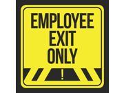 4 Pack Aluminum Employee Exit Only Print Black Yellow Street Notice Road Business Office Signs Commercial Metal 12x1