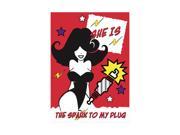She Is The Spark To My Plug Quote Pinup Picture Funny Mechanic Humor Man Cave Wall Decoration Sign Large 12 x 18 Sign