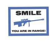 Smile You Are In Range Funny Gun Rights Sign 2nd Amendment Decoration Aluminum Metal