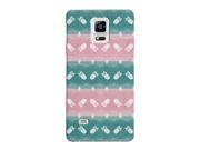 Little White Owls Pattern On Striped Teal And Pink Phone Case For Samsung Note 4 Back Cover