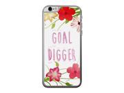 Motivational Goal Digger Quote Floral Watercolor Flowers Phone Case Clear For Apple iPhone 5s Case