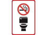 Aluminum Metal No Smoking Symbol Toilet Bathroom Restroom Picture Business Office Sign