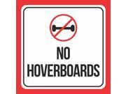 2 Pack No Hoverboards Print Picture Black Red White Public Notice Street Road Park School Office Business Signs Comm