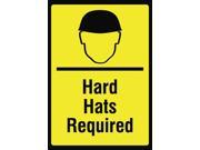 Hard Hats Required Sign Head Safety Construction Manufacturing Signs Aluminum Metal 4 Pack