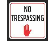 2 Pack Aluminum No Trespassing Print Red White Black Hand Picture Private Property Park Home Public Office Business