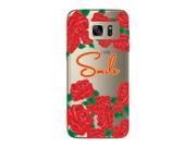 Motivational Smile Quote Floral Watercolor Flowers Phone Case Clear For Samsung Galaxy S5 Case