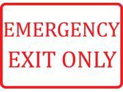 White Emergency Exit Only Sign 6 Pack